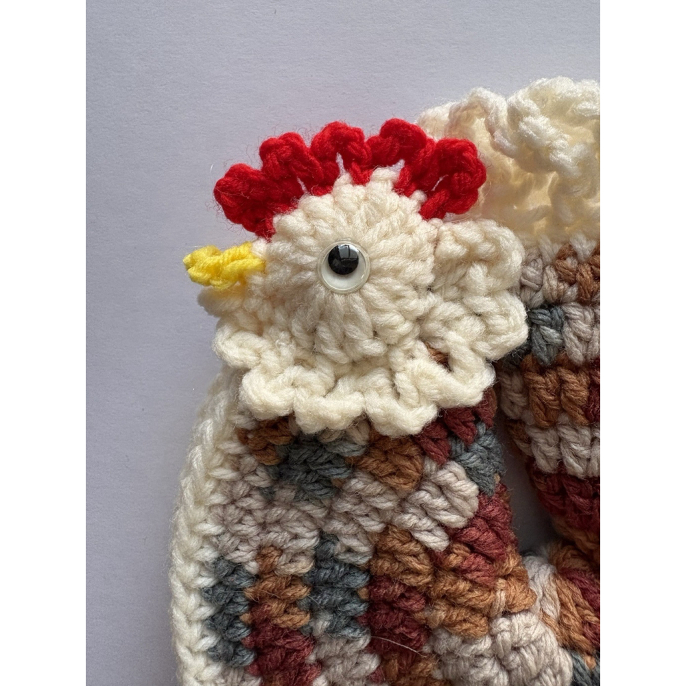 Handmade Crocheted Chicken/ Hen Kitchen Hot Pad /Pot Holder - Cottagecore Granny - Picture 7 of 9